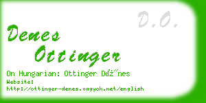 denes ottinger business card